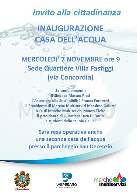 Inaugurazione case dell'acqua