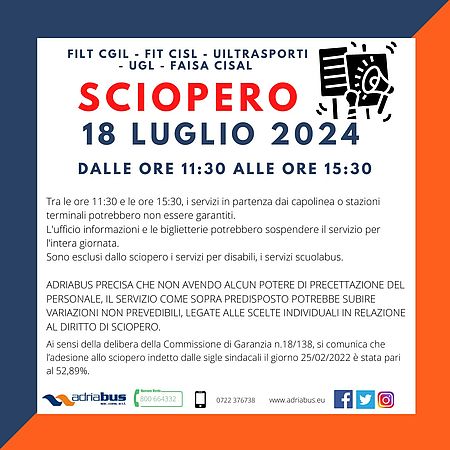 locandina Sciopero Traporto Pubblico Locale