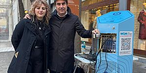 Biancani e Lily a fianco dell' Open Stage