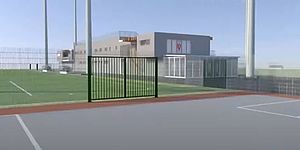 immagine del progetto del nuovo impianto sportivo di Villa Fastiggi