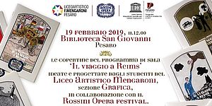 Le copertine del programma di sala "Il viaggio a Reims" particolare locandina con copertine