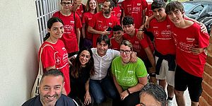 Biancani e ragazzi del progetto