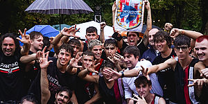 Biancani con ragazzi del Palio