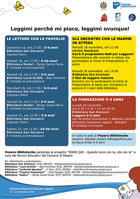 Programma Settimana Nazionale Nati per Leggere Programma Settimana Nazionale Nati per Leggere