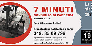 7 MINUTI” alla Piccola Ribalta locandina