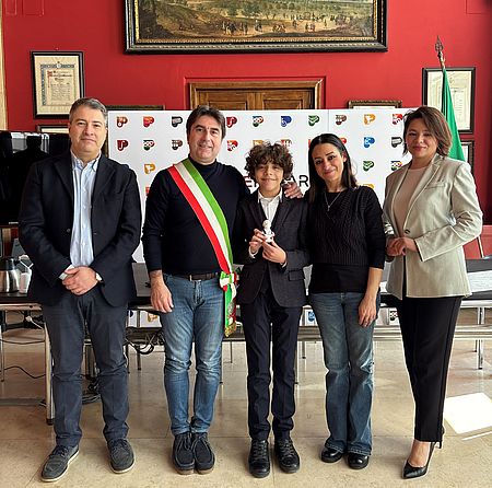 Biancani Murgia con famiglia Falciasecca