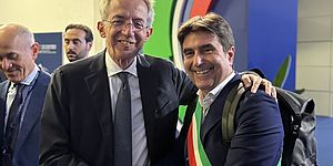 Il sindaco di Pesaro Andrea Biancani con il presidente ANCI, Gaetano Manfredi