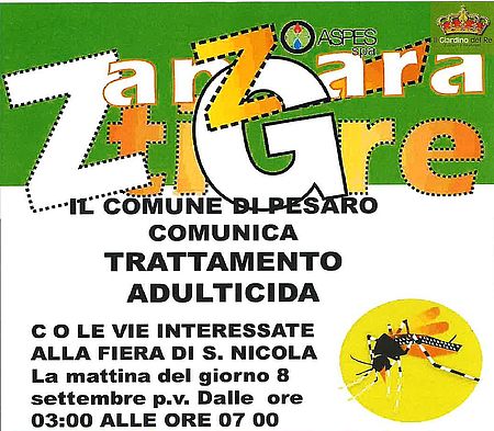 Immagine adulticida zanzara tigre Fiera San Nicola