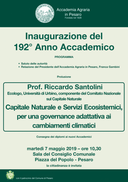 Manifesto 192° Anno Accademico Accademia Agraria