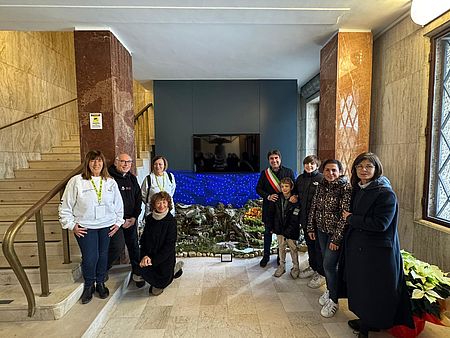 Biancani con partecipanti concorso dei presepi