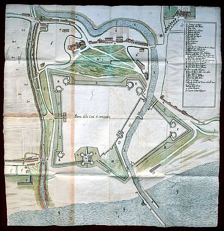 La città di Senigallia nel secolo XVIII Legazione apostolica carta