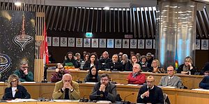 Ricci Ghiselli ed altri rappresentanti della CGIL