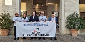 Simona Cicioni, ANVCG; Lucilla Venturi, vicepresidente ANVCG; Marco Perugini, presidente del Consiglio comunale; Davide Venturi, presidente provinciale ANVCG; Goffredo Guerra, ANVCG