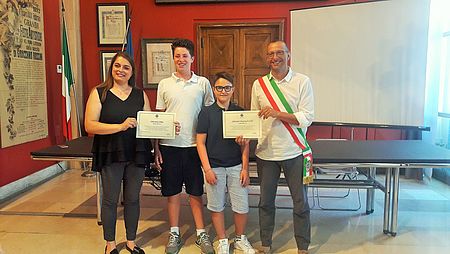 Plauso della città per i tredicenni Fraternali Grilli e Zidda