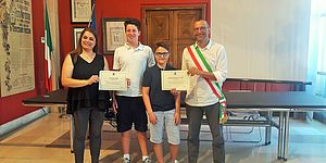 Plauso della città per i tredicenni Fraternali Grilli e Zidda