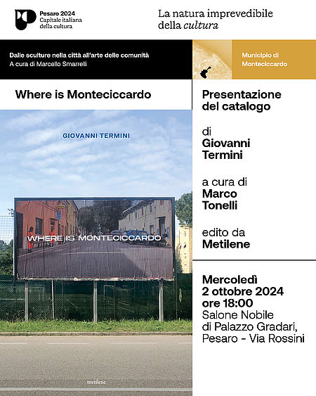 resentazione del libro Giovanni Termini. Where is Monteciccardo