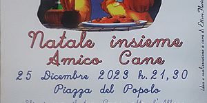Locandina Natale insieme amico cane 2023