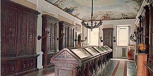 Sala dei mappamondi Biblioteca Oliveriana