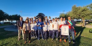 Manzini Ricci Della Dora e ragazzi del taekwonfo