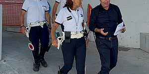 Biancani e agenti della polizia locale