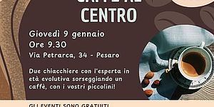 Locandina con rappresentata una tazzina e chicchi di caffè