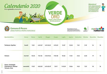 Verde Oro a Pesaro calendario 2020