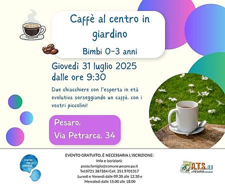 locandina di Caffe al Centro in giardino