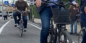 Ricci e Belloni sulla ciclabile