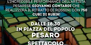 Rossini 'a cubi', sabato 26 gennaio, piazza del popolo, ore 16.30