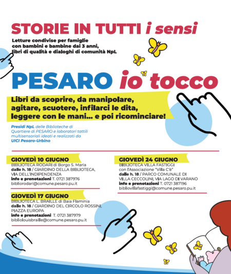 STORIE IN TUTTI I SENSI. PESARO/ IO TOCCO locandina