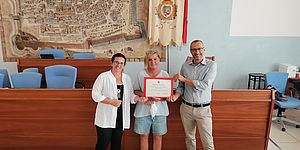 Ricci Frenquellucci Fiorani con attestato di riconosciemento