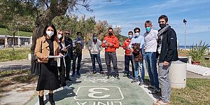 Della Dora ed altri alla ciclabile di Baia Flaminia