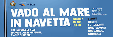 Dai parcheggi alle spiagge, corse gratuite, anche di notte, con il servizio “Vado al mare in navetta” attivato dal Comune in collaborazione con Adriabus