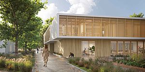 Un render del progetto della scuola Anna Frank