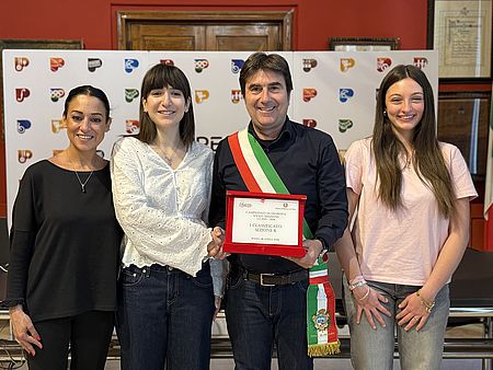  da sinistra a destra: l'assessora Murgia, Cagnetta, Biancani e Falcone