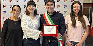  da sinistra a destra: l'assessora Murgia, Cagnetta, Biancani e Falcone