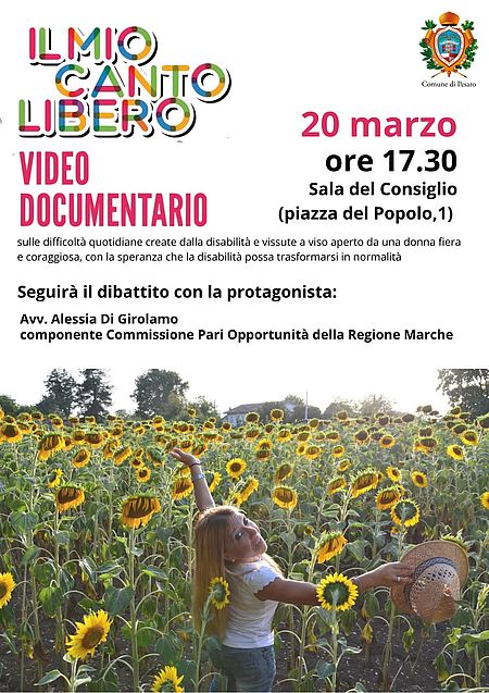 Locandina proiezione de “Il mio canto libero”