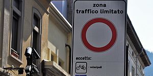 cartello zona a traffico limitata 