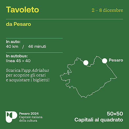 Pesaro 2024 alla scoperta di Tavoleto