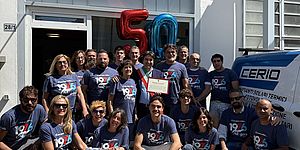 Biancani con staff di Cerio