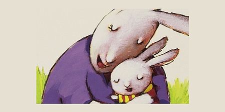 immagine conigli che si abbracciano illustrazione di Roberta Angaramo