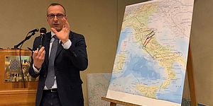 Matteo Ricci, sindaco di Pesaro, agli Stati generali delle Infrastrutture