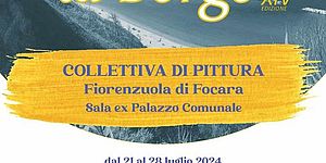 locandina della mostra con foto del mare visto dall'alto