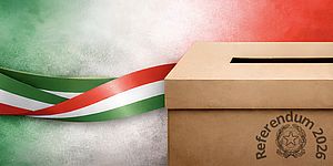 Urna elettorale e nastro tricolore