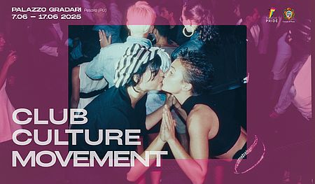 Pesaro si prepara al Marche Pride: dal 7 al 17 giugno c’è la mostra “Club Culture Movement”, per un viaggio nella cultura della notte Grafica evento