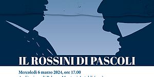 Manifesto con ombra di due uomini che si guardano