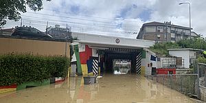 Sotto passo Loreto allagato