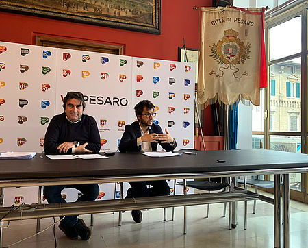 Il sindaco Biancani e l'assessore Pozzi