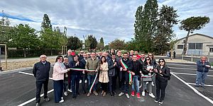 L'inaugurazione del parcheggio di via Cangiotti a Villa Fastiggi