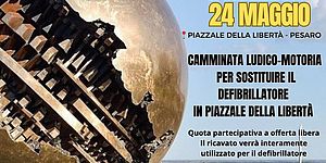 Locandina iniziativa defibrillatore 24 maggio